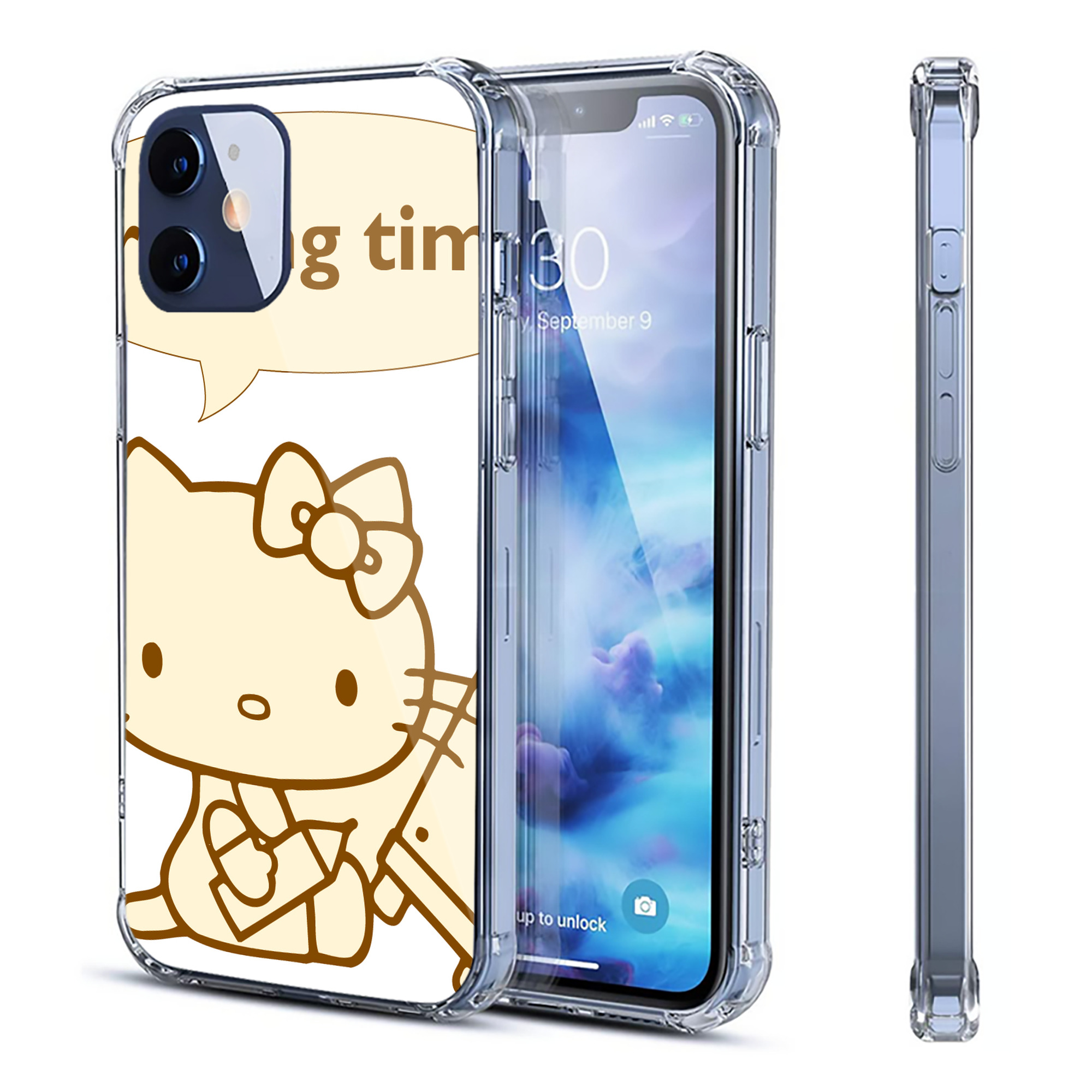 （画像用） Hello Kitty ハローキティ 【iPhone 12シリーズ対応】透明スマホケース（クリアソフトケース）